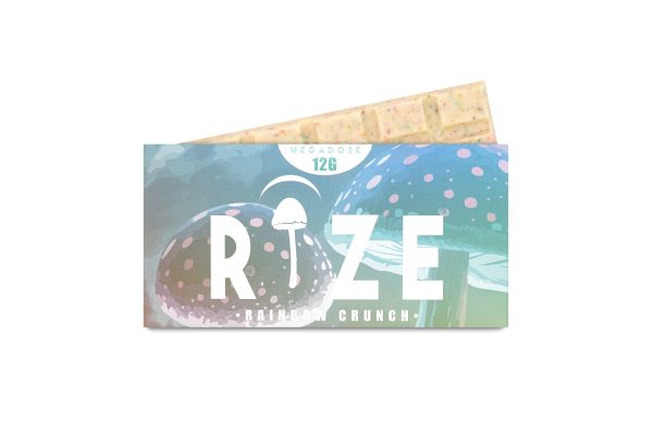 rize megadose chocolate bar - rainbow crunch 12g